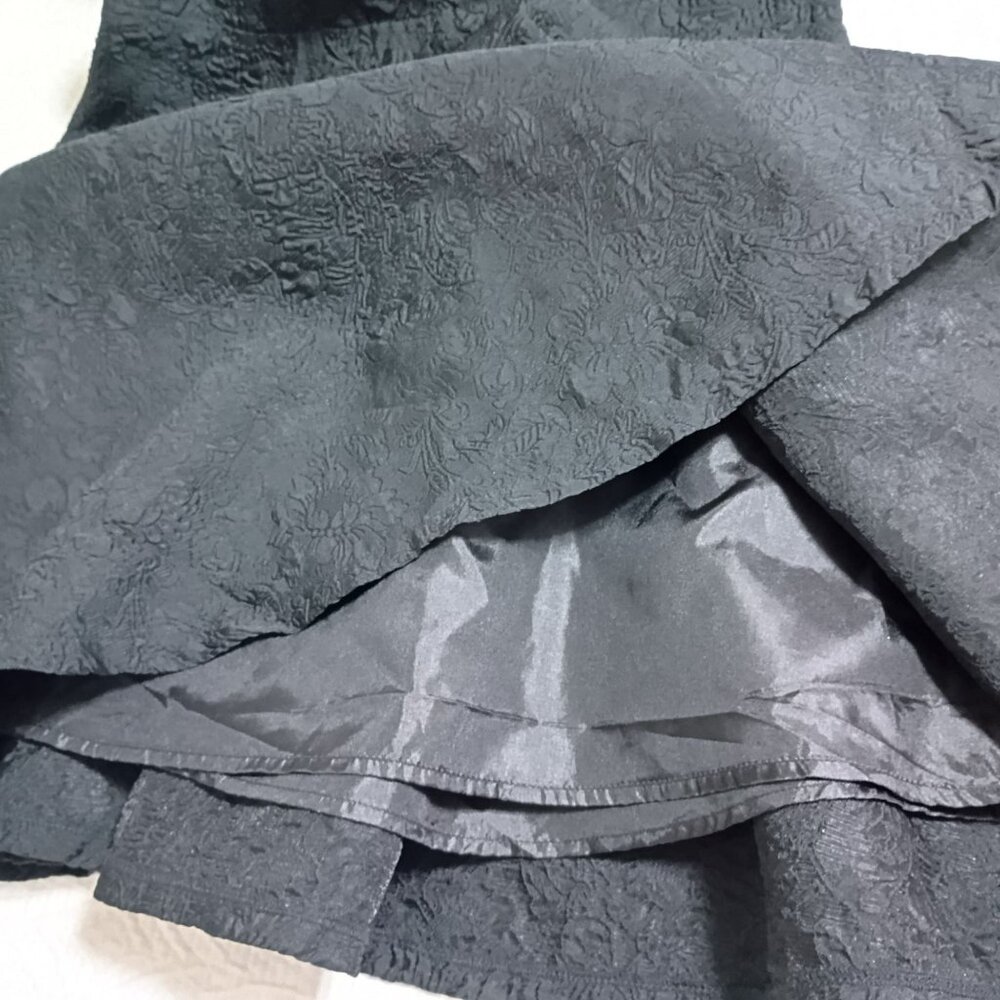 Simonett Beya Dress Black Size S Puff Sleeve Textured Fabricv Womens - Picture 4 of 11